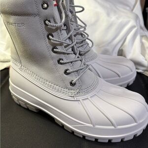 Hunter Men's Southall Insulated Waterproof Duck Boots M/Size 12 Light Grey